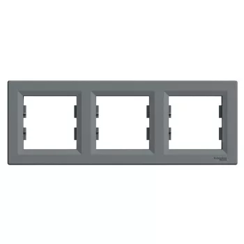  SCHNEIDER EPH5800362 - ASFORA Hármas keret, vízszintes, acél 