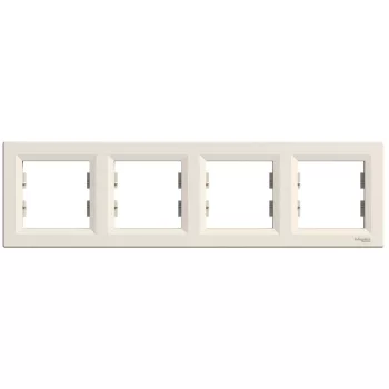   SCHNEIDER EPH5800423 - ASFORA Négyes keret, vízszintes, bézs 