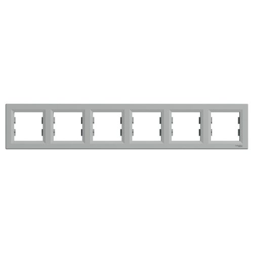 SCHNEIDER EPH5800661 - ASFORA Hatos keret, vízszintes, alumínium 