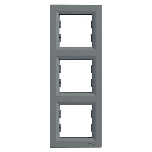 SCHNEIDER EPH5810362 - ASFORA Hármas keret, függőleges, acél 