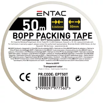 Entac Csomagoló szalag 0.045x50mm Áttetsző 50m
