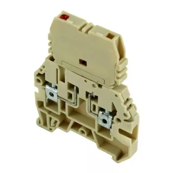   IMO - SK ERF3LD24DC - Sorkapocs bizt., csavaros 4 mm2, 10A, piros LED, 24 DC, bézs - HD Hungária - ERF3LD24DC