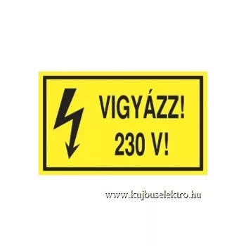 ÖNTAPADÓ - 100x60mm-es - VIGYÁZZ! 230V!