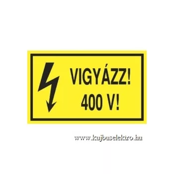 ÖNTAPADÓ - 160x100mm-es - VIGYÁZZ! 400V!