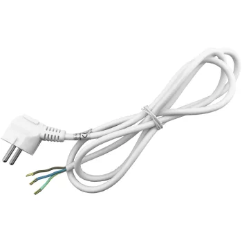   Entac Szerelhető hálózati kábel 3G1.0 1.5m Földelt Dugvillával Fehér