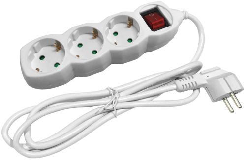 Entac S1 Elosztó 3 Foglalat Kapcsolóval 3m 3G1.5