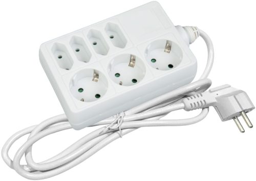 Entac M1 Elosztó 7 Foglalat 3x16A 4x2.5A 1,5m 3G1.5