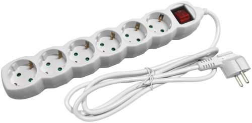 Entac S1 Elosztó 6 Foglalat Kapcsolóval 1,5m 3G1.5