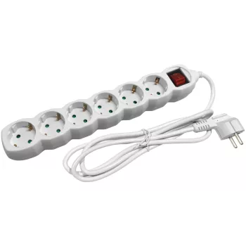 Entac S1 Elosztó 6 Foglalat Kapcsolóval 3m 3G1.5