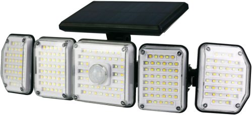 Entac Napelemes Műanyag Fali lámpa 2.5W SMD CCT 5 fej mozgásérzékelővel + IR