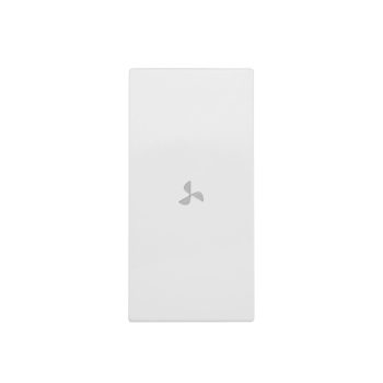   SCHRACK - Billentyű ventilátor szimbólummal, 1 modul, fehér - ET102009--