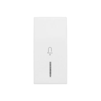   SCHRACK - Billentyű átlátszó lencsés,csengő szimbólummal,1 modul,fehér - ET102011--