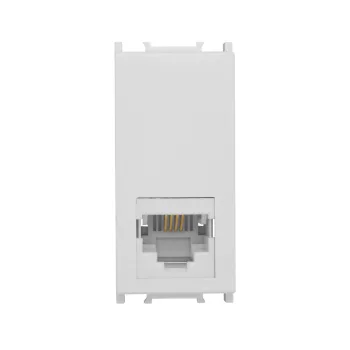   SCHRACK - Telefon csatlakozóaljzat, RJ11, 1 modul, fehér - ET104009--
