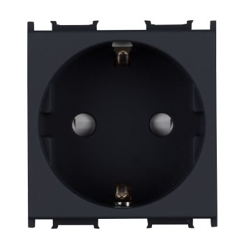   SCHRACK - Dugaszolóaljzat gyerekvédelemmel, 16A, fekete - ET111001--