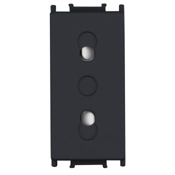   SCHRACK - Dugaszolóaljzat, földelés nélkül, 1 modul, fekete - ET111013--