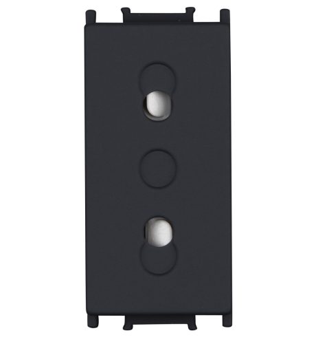 SCHRACK - ET111013 Dugaszolóaljzat, földelés nélkül, 1 modul, fekete