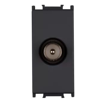   SCHRACK - Antenna csatlakozóaljzat, 0dB, 1 modul, fekete - ET114001--