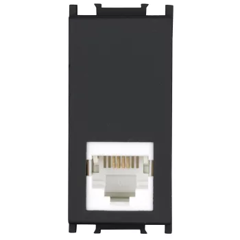   SCHRACK - Telefon csatlakozóaljzat, RJ11, 1 modul, fekete - ET114009--