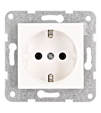 SCHRACK - Dugaszolóaljzat, rugós csatlakozás, fehér 10 db, használjon EV101201-1 ha 1 db szükséges. VISIO S 50 (50x50) - EV101201--