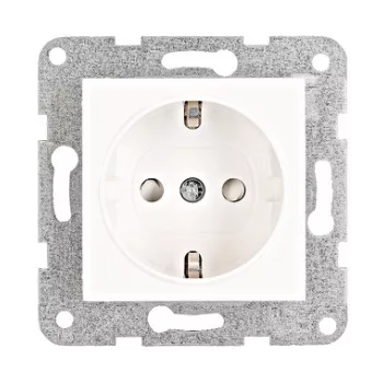   SCHRACK - Dugaszolóaljzat gyerekvédelemmel, rugós csatlakozás, fehér 10 db, használjon EV101203-1 ha 1 db szükséges. VISIO S 50 (50x50) - EV101203--