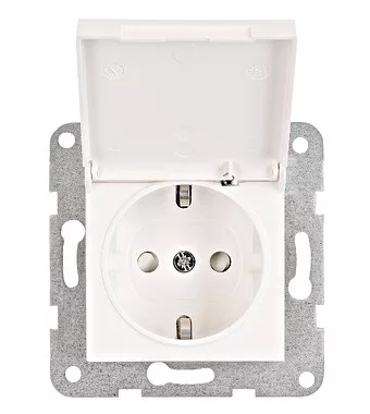 SCHRACK - Dugaszolóaljzat gyerekvédelem+csapófedél, rugós, fehér 10 db, használjon EV101205-1 ha 1 db szükséges. VISIO S 50 (50x50) - EV101205--
