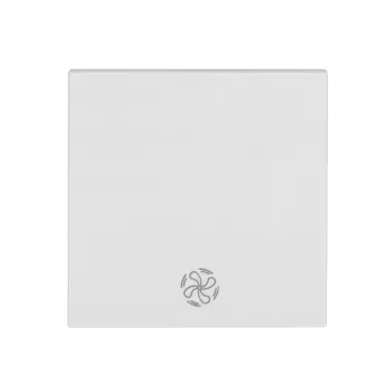   SCHRACK - Billentyű ventilátor szimbólummal, fehér - EV102006--