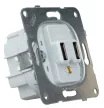 SCHRACK - USB töltő aljzat betét, 5V, 2A - EV103051--