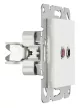 SCHRACK - Audio csatlakozóaljzat, csavaros csatlakozás, fehér - EV104008--