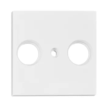   SCHRACK - Fedlap TV antenna csatlakozóaljzathoz, 2 nyílás, fehér - EV104009--