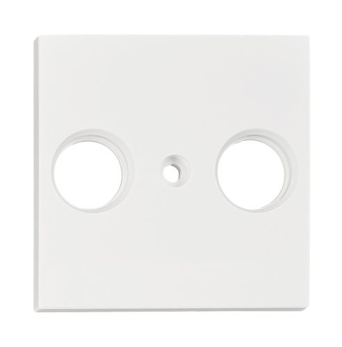 SCHRACK - EV104009 Fedlap TV antenna csatlakozóaljzathoz, 2 nyílás, fehér