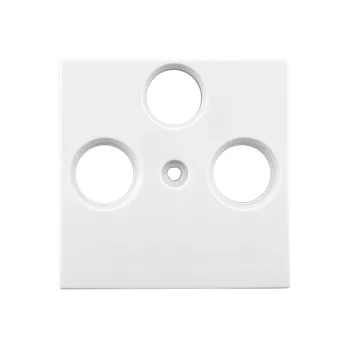   SCHRACK - Fedlap TV antenna csatlakozóaljzathoz, 3 nyílás, fehér - EV104010--