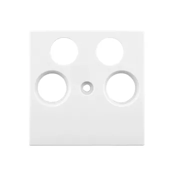   SCHRACK - Fedlap TV antenna csatlakozóaljzathoz, 4 nyílás, fehér - EV104011--