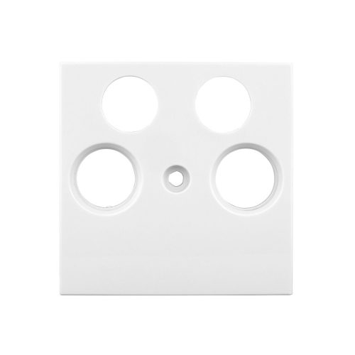 SCHRACK - EV104011 Fedlap TV antenna csatlakozóaljzathoz, 4 nyílás, fehér
