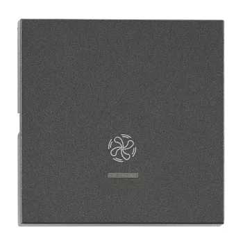   SCHRACK - Billentyű átlátszó lencsével, ventilátor szimbólum, antracit - EV112019--