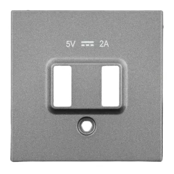 SCHRACK - USB töltő fedlap, antracit - EV113052--