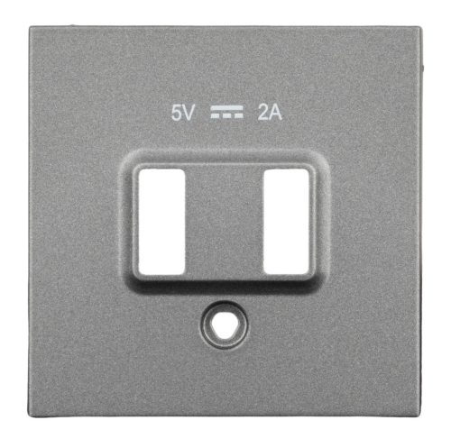 SCHRACK - EV113052 USB töltő fedlap, antracit
