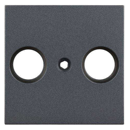 SCHRACK - EV114009 Fedlap TV antenna csatlakozóaljzathoz, 2 nyílás, antracit