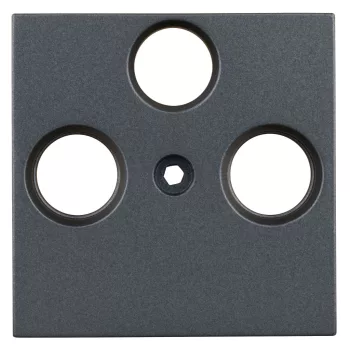   SCHRACK - Fedlap TV antenna csatlakozóaljzathoz, 3 nyílás, antracit - EV114010--