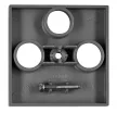 SCHRACK - Fedlap TV antenna csatlakozóaljzathoz, 3 nyílás, antracit - EV114010--
