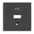 SCHRACK - USB csatlakozó fedlap, antracit - EV114056--
