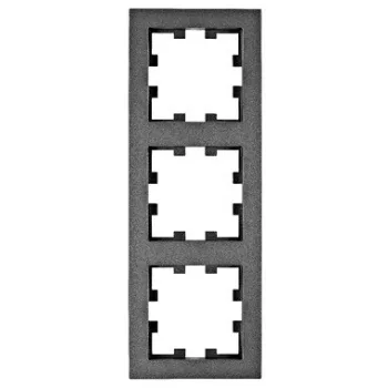   SCHRACK - 3-as keret, CUBIC, antracit VISIO S 55 (55x55), ABS, ROHS, antracit - EV115303--