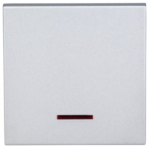 SCHRACK - EV122008 Billentyű piros lencsével, ezüst