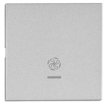   SCHRACK - Billentyű átlátszó lencsével, ventilátor szimbólum, ezüst - EV122019--