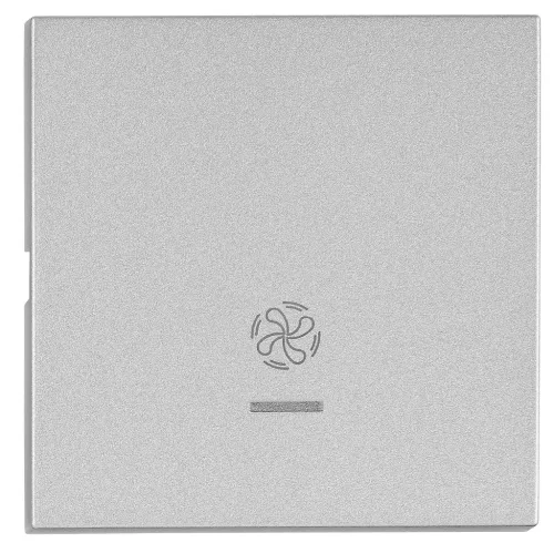 SCHRACK - Billentyű átlátszó lencsével, ventilátor szimbólum, ezüst - EV122019--