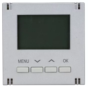   SCHRACK - Digitális fedlap elektronikus helyiség termosztáthoz, ezüst - EV123010--