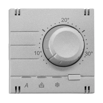   SCHRACK - Analóg termosztát fedlap, fűtés/hűtés, ezüst - EV123019--