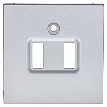 SCHRACK - USB töltő fedlap, ezüst - EV123052--