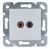 SCHRACK - Audio csatlakozóaljzat, csavaros csatlakozás, ezüst - EV124008--
