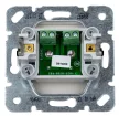 SCHRACK - Audio csatlakozóaljzat, csavaros csatlakozás, ezüst - EV124008--