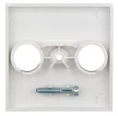 SCHRACK - Fedlap TV antenna csatlakozóaljzathoz, 2 nyílás, ezüst - EV124009--